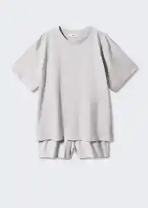 Pijama Combojec Gris Talla L Mujer Mango