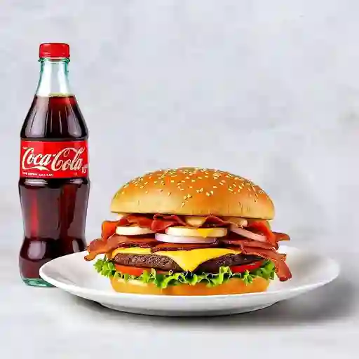 3X2 burger super especial carne +coca p