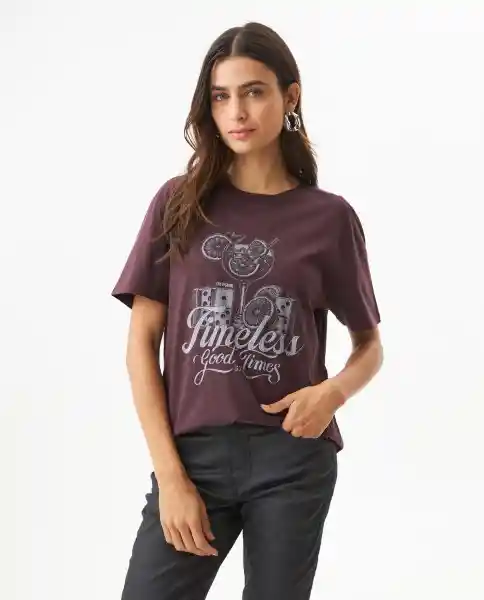 Camiseta Graphic Morado Sombrío Ultraoscuro M Chevignon