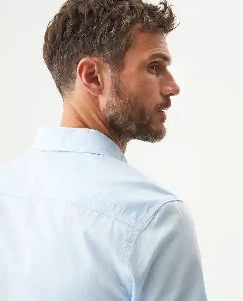 Camisa Dyed Twill Azul Ligero Claro Talla L Chevignon