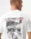 Camiseta Racing Crew Masculino Blanco 0 Claro Talla M Chevignon