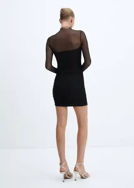 Vestido Xcosmos Negro Talla S Mujer Mango
