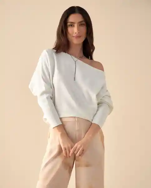 Suéter Tejido Crudo Vainilla Claro Talla L 461G210 Esprit