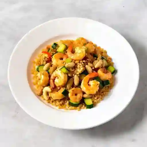 Camarones Salteados Con Frutos Secos