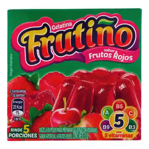 Frutiño Gelatina en Polvo Sabor Frutos Rojos