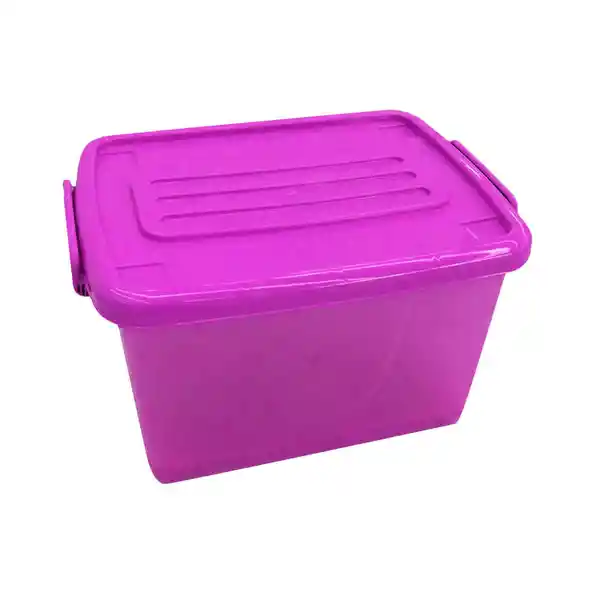 Krea Caja Organizadora Con Ruedas Fucsia 13 L