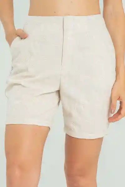 Short Malva Color Beige Medio Talla 12 Ragged