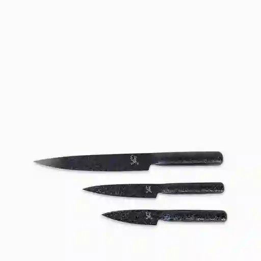 Set Cuchillo Negro Ambiente Gourmet