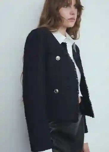 Chaqueta Tina Marino Talla L Mujer Mango