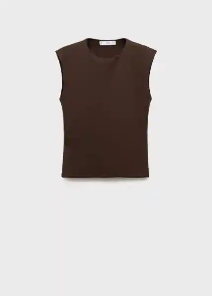 Camiseta Gala Marrón Talla M Mujer Mango