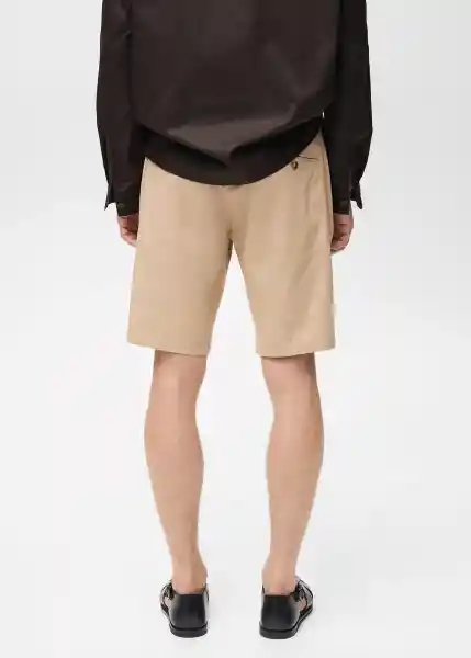 Bermuda Gracia Beige Talla 42 Hombre Mango