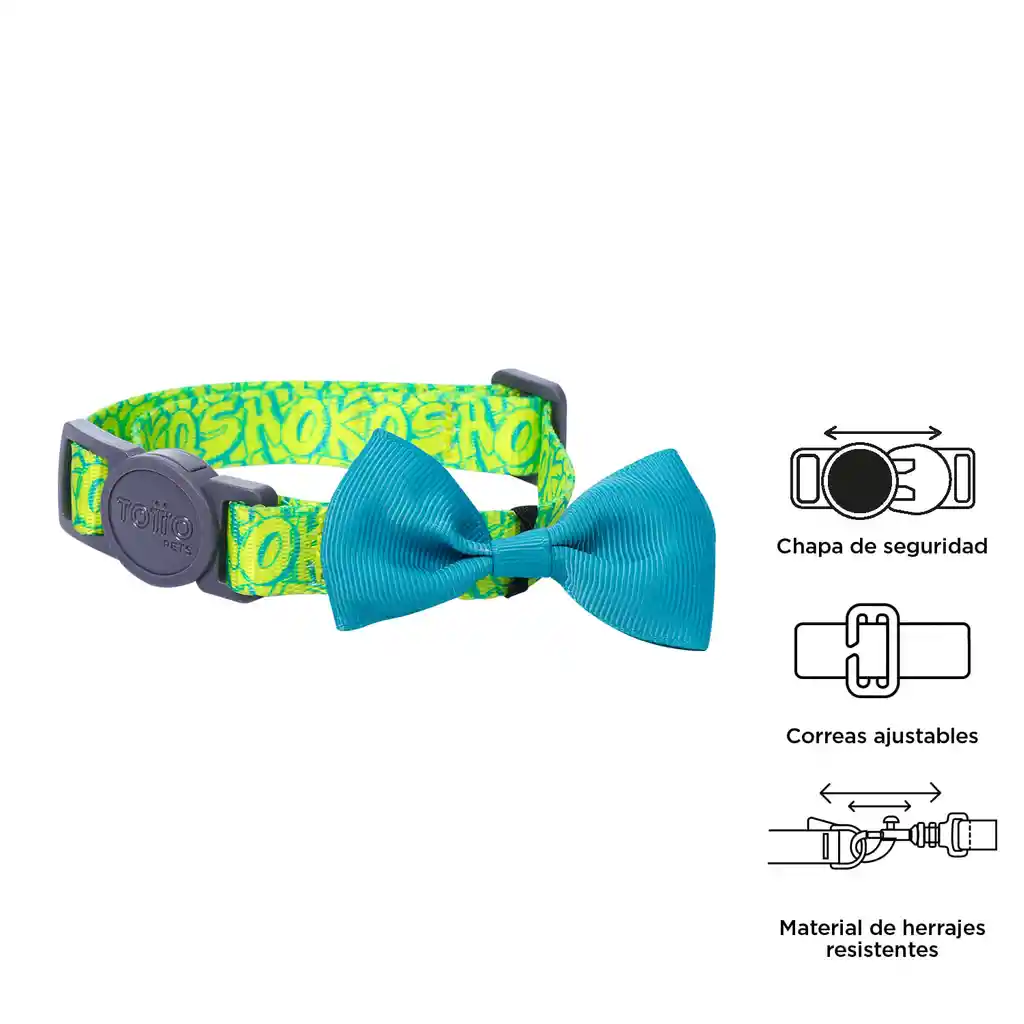 Collar Ajustable Para Gato Michi Amarillo