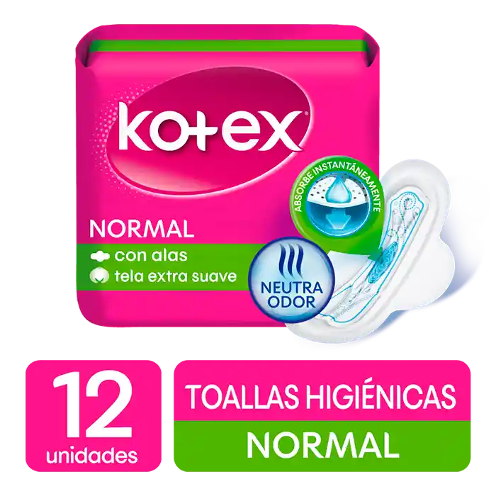 Kotex Toallas Higiénicas Normal Alas