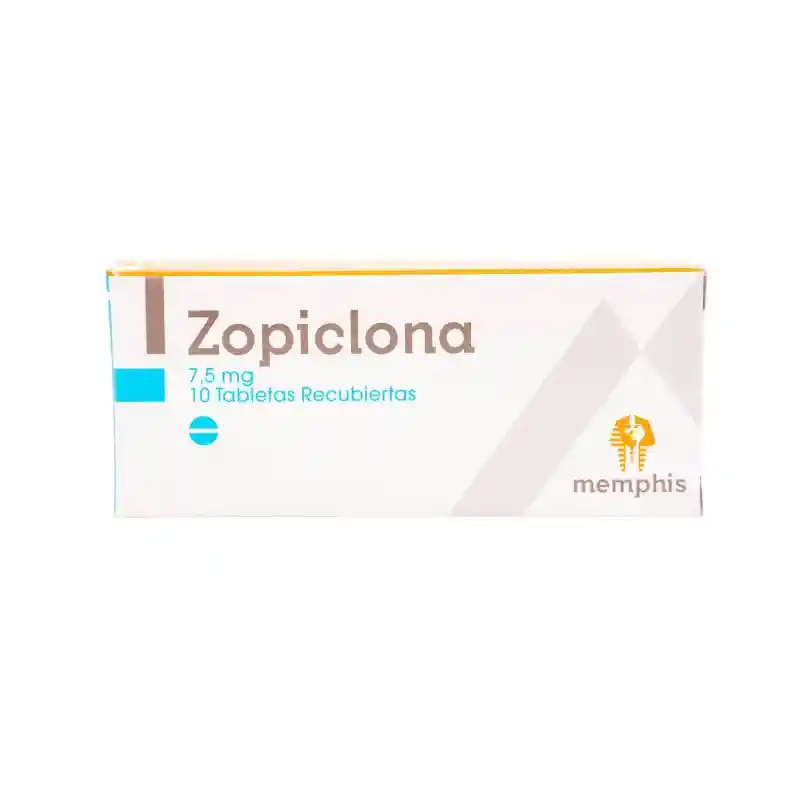 Zopiclona 7.5mg Tab Rec Caja X 10 Memphis