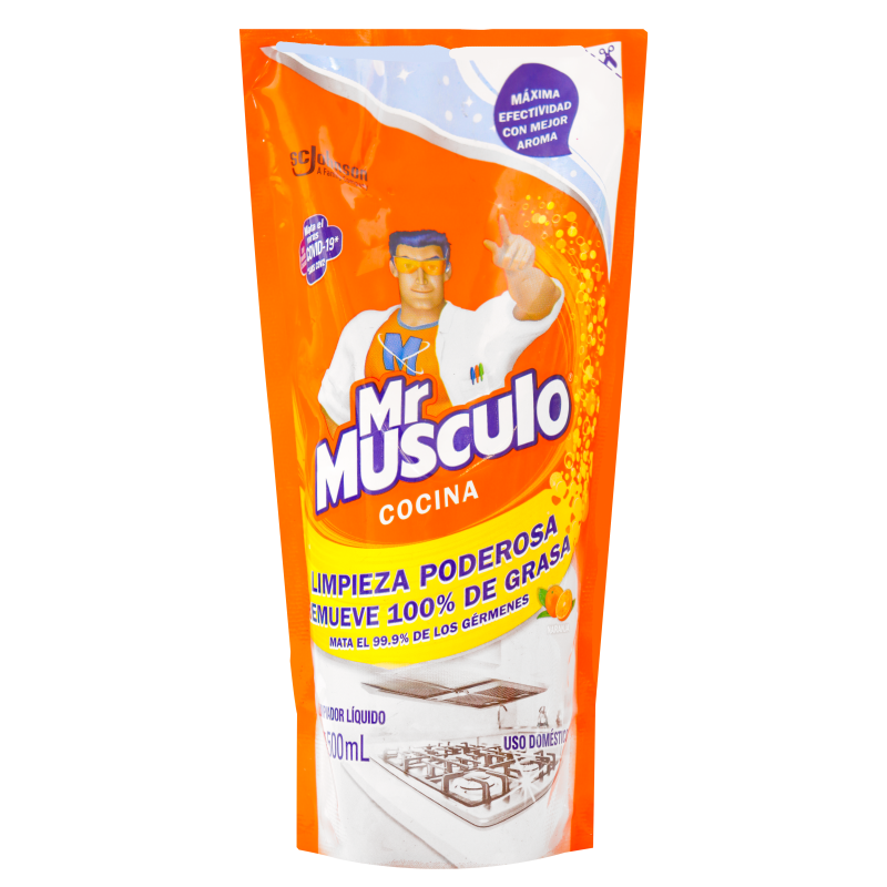 Mr. Músculo Quitagrasa Líquido Naranja Doypack 500 ml
