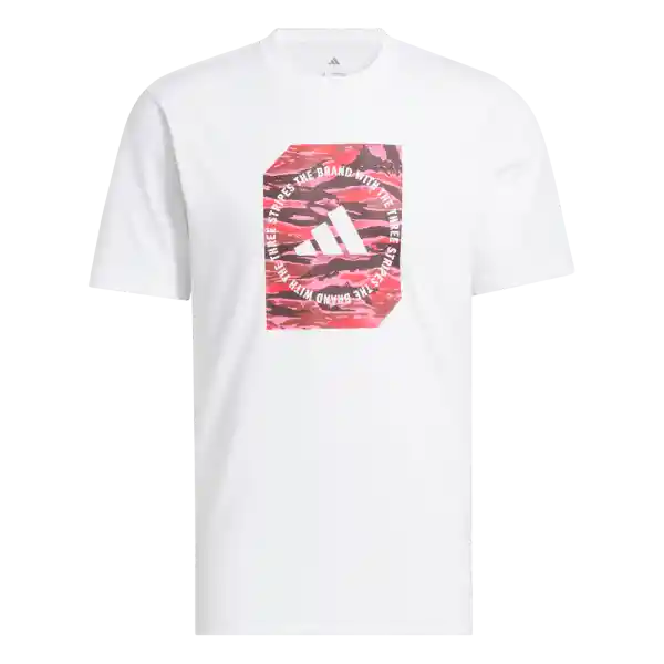 Adidas Camiseta C Camo Box T Manga Corta Hombre Blanco Talla M
