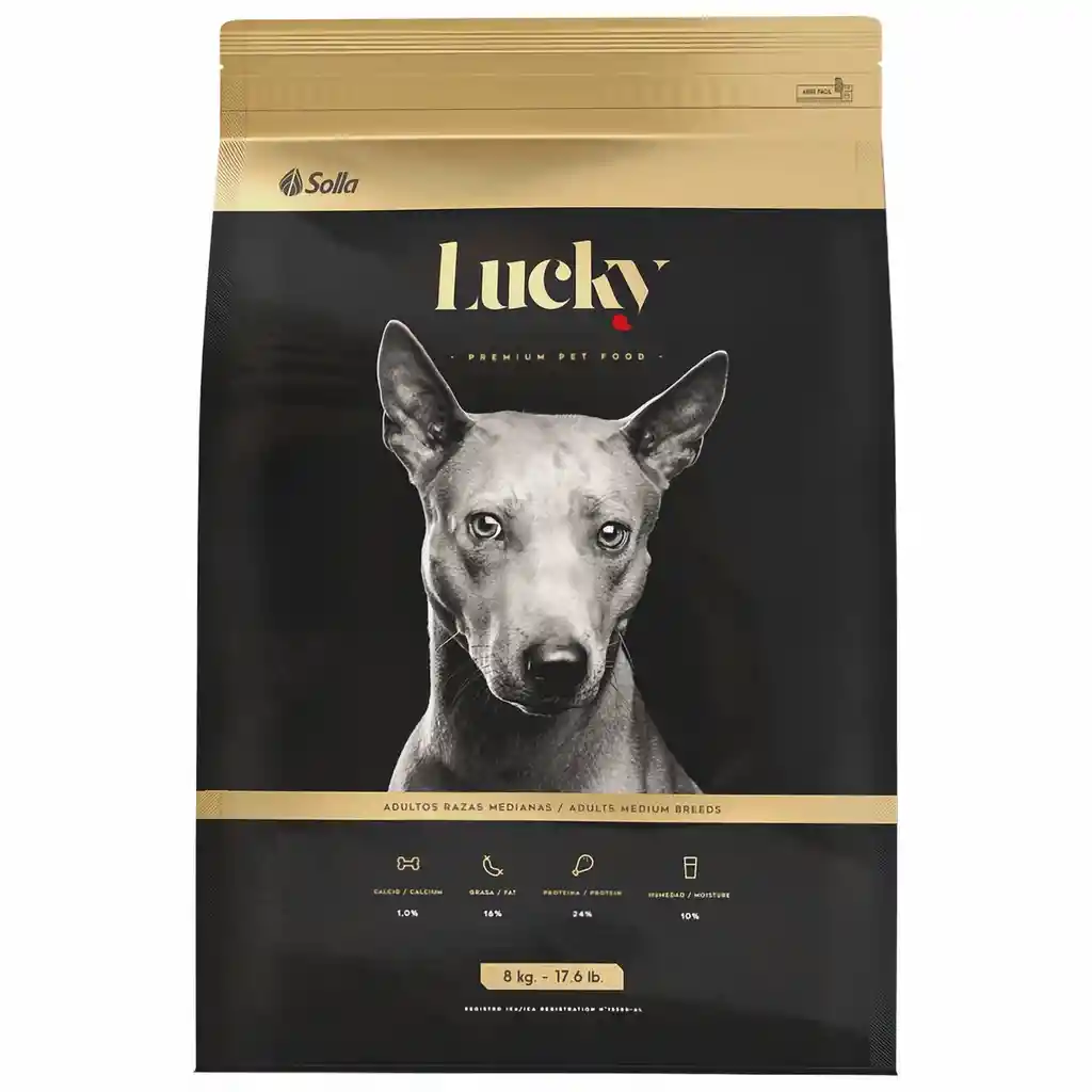 Lucky Alimento Premium para Perros Adultos de Razas Medianas