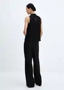 Blusa Flori Negro Talla S Mujer Mango