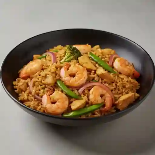 Arroz Con Pollo Camaron Medio