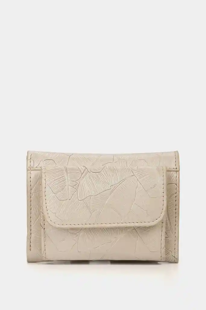 Billetera Colory de Cuero Para Mujer Grabado Placa Palmeras
