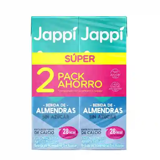  Jappi Pack Bebida de Almendras Sin Azúcar