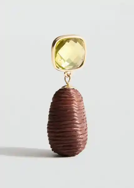 Pendientes Melania Marrón Talla 99 Mujer Mango
