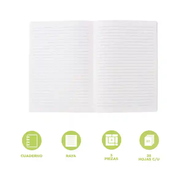 Cuaderno Surtidos Argollado de 60 Hojas Serie Silver Gray Miniso