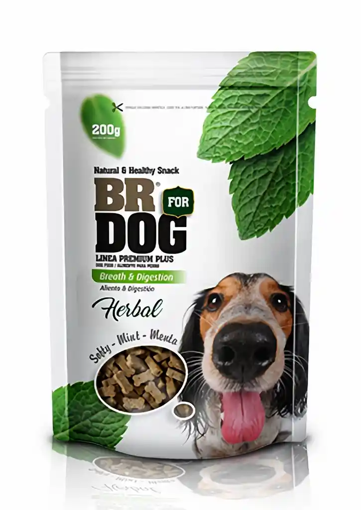Br For Dog® Herbal Softy Mint-menta Breath&digestion (aliento & Digestión) 200 Gr