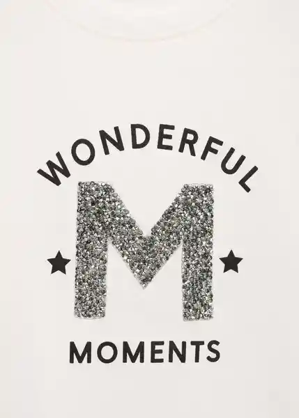 Camiseta Wonder Off White Talla 10 Niños Mango