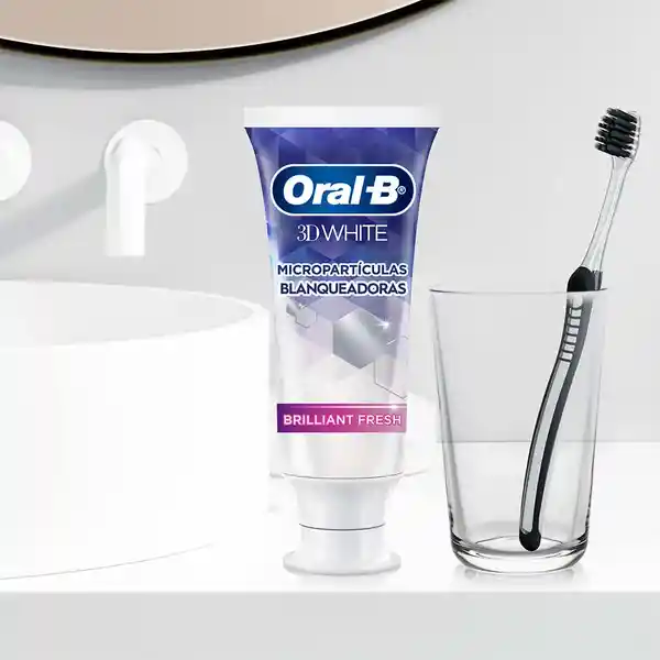 Crema Dental con Flúor Oral-B 3D White Brilliant Fresh 67ml 2 uds