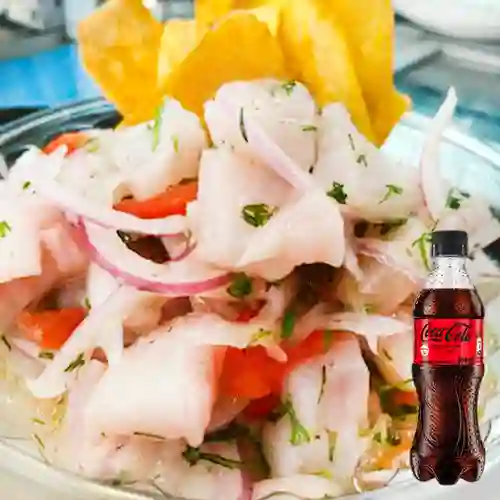 Combo Ceviche de Pescado + Coca Cola Sin Azúcar 400 ml