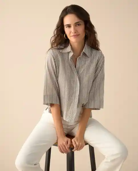 Camisa Verde Musgo Medio Talla XS 611G003 Esprit
