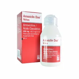 Siegfried Amoxiclin Duo Niños Antibiótico (250 mg/62.5 mg) Polvo para Reconstituir a Suspensión Oral