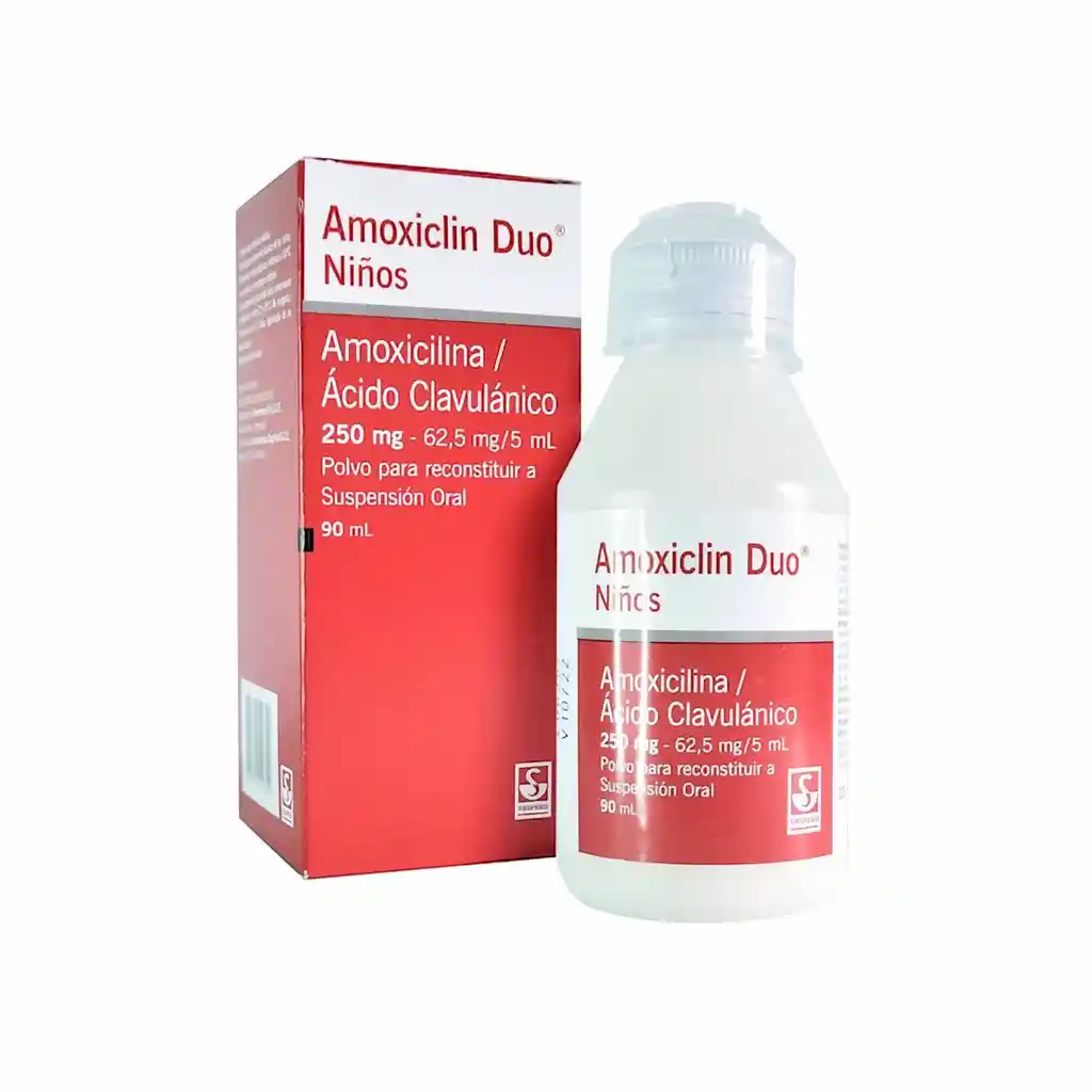 Siegfried Amoxiclin Duo Niños Antibiótico (250 mg/62.5 mg) Polvo para Reconstituir a Suspensión Oral