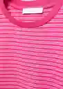 Camiseta Bella-H Fucsia Talla M Mujer Mango