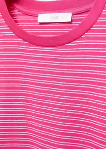 Camiseta Bella-H Fucsia Talla M Mujer Mango