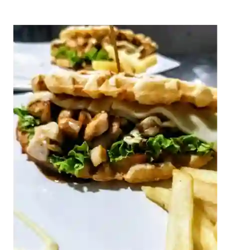 Sándwich Waffles Gourmet Pollo Al Limón Pimienta