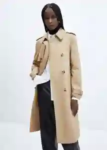 Chaqueta Trench Polana Camel Talla M Mujer Mango