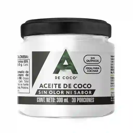 A de Coco Aceite Sin Sabor Sin Olor