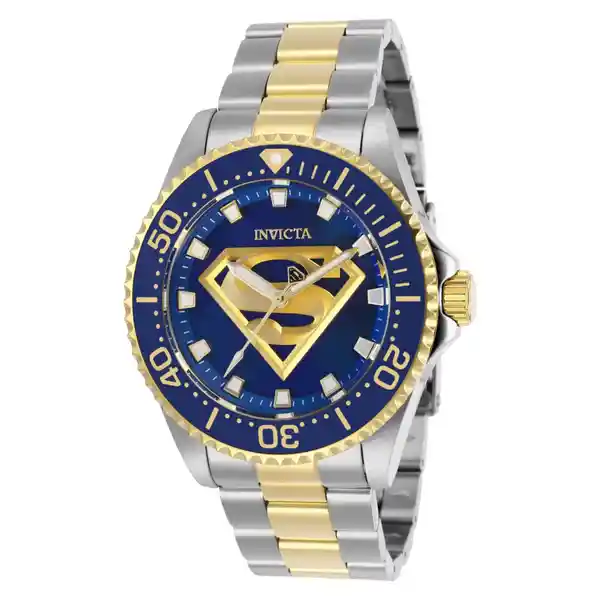 Invicta Reloj Acero Hombre Plata Dorado y Azul 29690