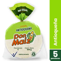 Arepa Don Maiz Antioqueña 5 Unidades. 500 G.