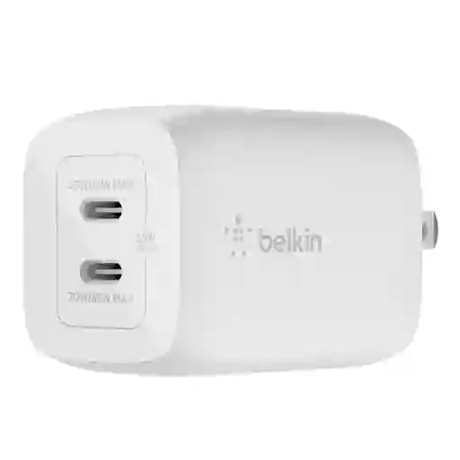 Cargador Dual Usbc Gan 65w Belkin Sin Ref