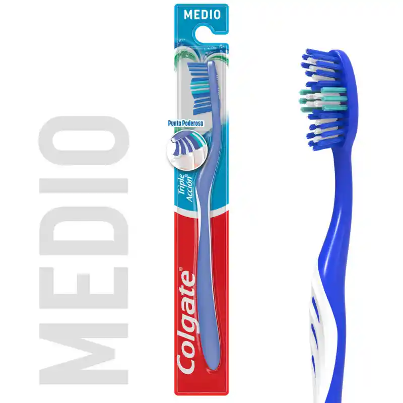 Colgate Cepillo de Dientes Medio Triple Acción