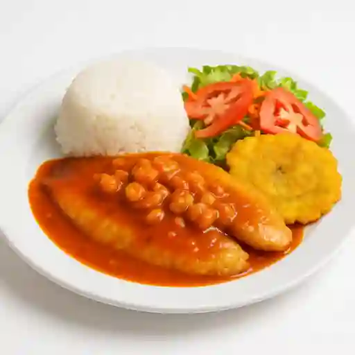 Filete en Salsa de Mariscos