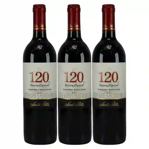 Vino Santa Rita 120 Reserva Especial Cabernet Sauvignon X750 Ml 2X3