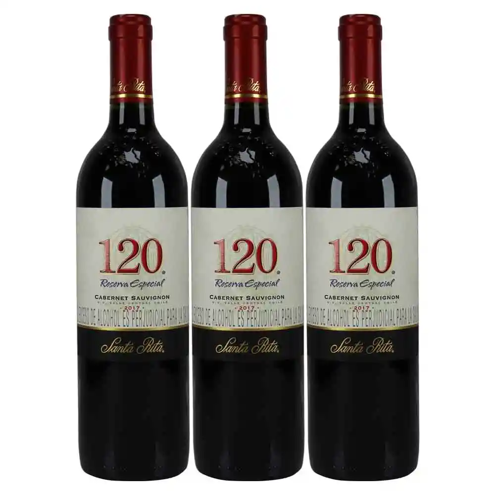 Vino Santa Rita 120 Reserva Especial Cabernet Sauvignon X750 Ml 2X3