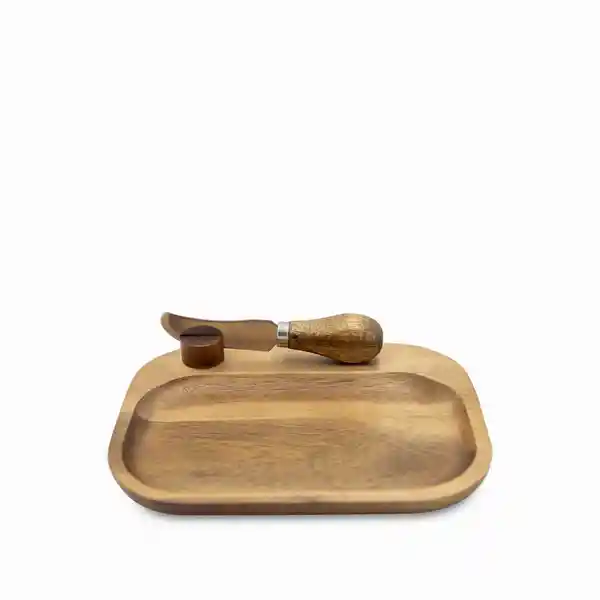 Tabla y Cuchillo Para Quesos en Acacia Ambiente Gourmet
