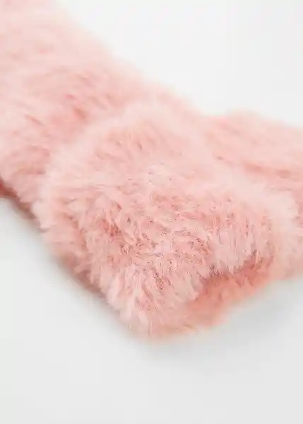 Guantes Fluffy Rosa Pastel Talla 99 Mujer Mango