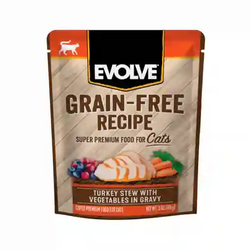 Evolve Alimento Humedo Para Gato Pavo y Vegetales 85 g