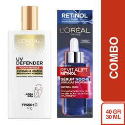 Combo L'Oréal Paris Sérum Retinol Antiarrugas + Protector Solar
